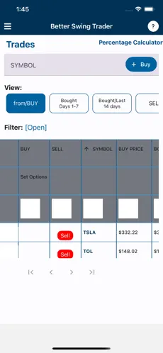 BST app sign up screen